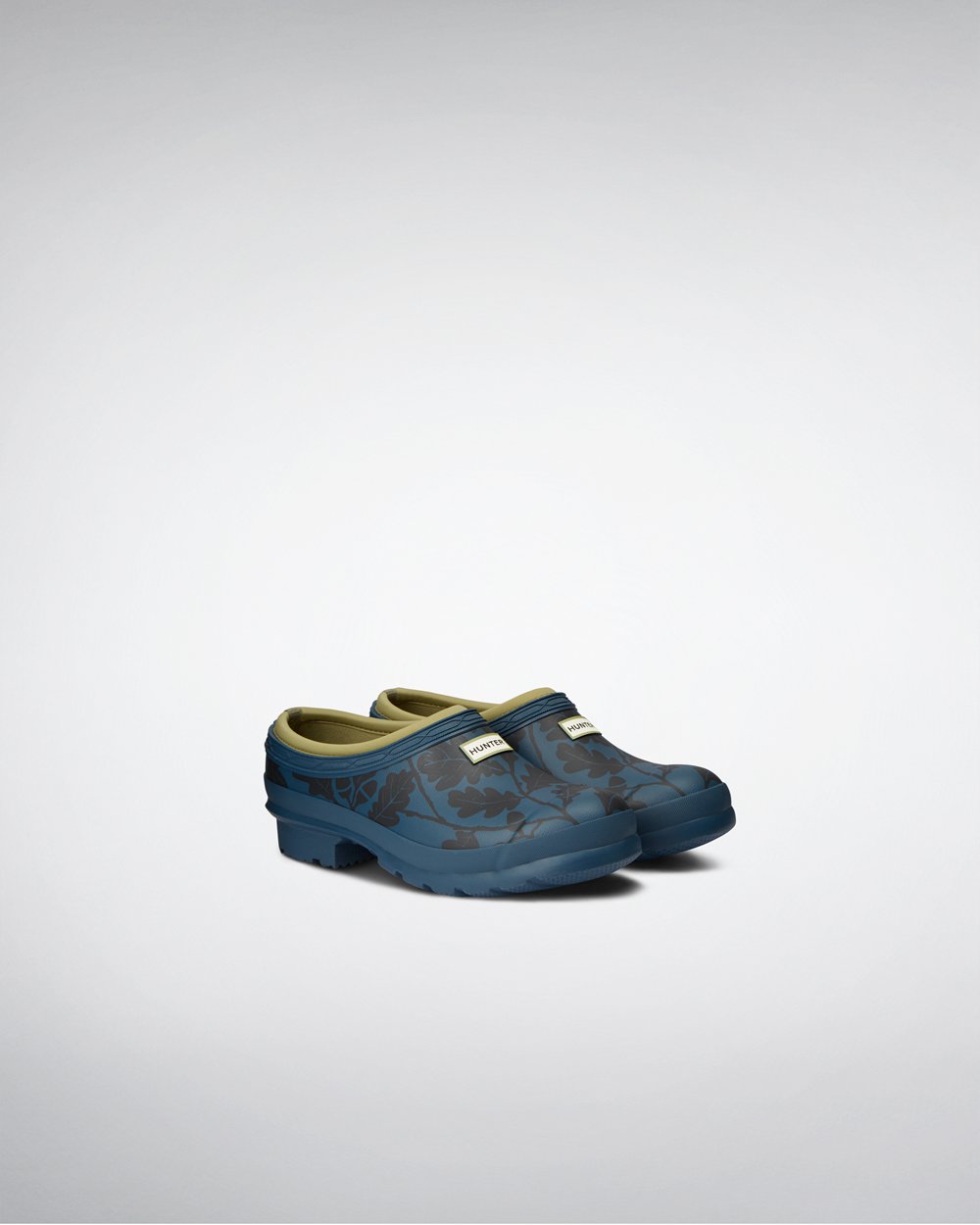 Zuecos Hunter Mujer Azules National Trust Print Gardener Clog 328405-SOH